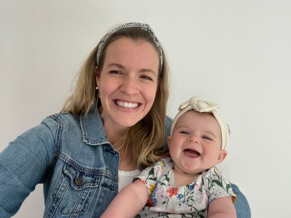 PolicyMe co-founder Laura McKay with her infant daughter.